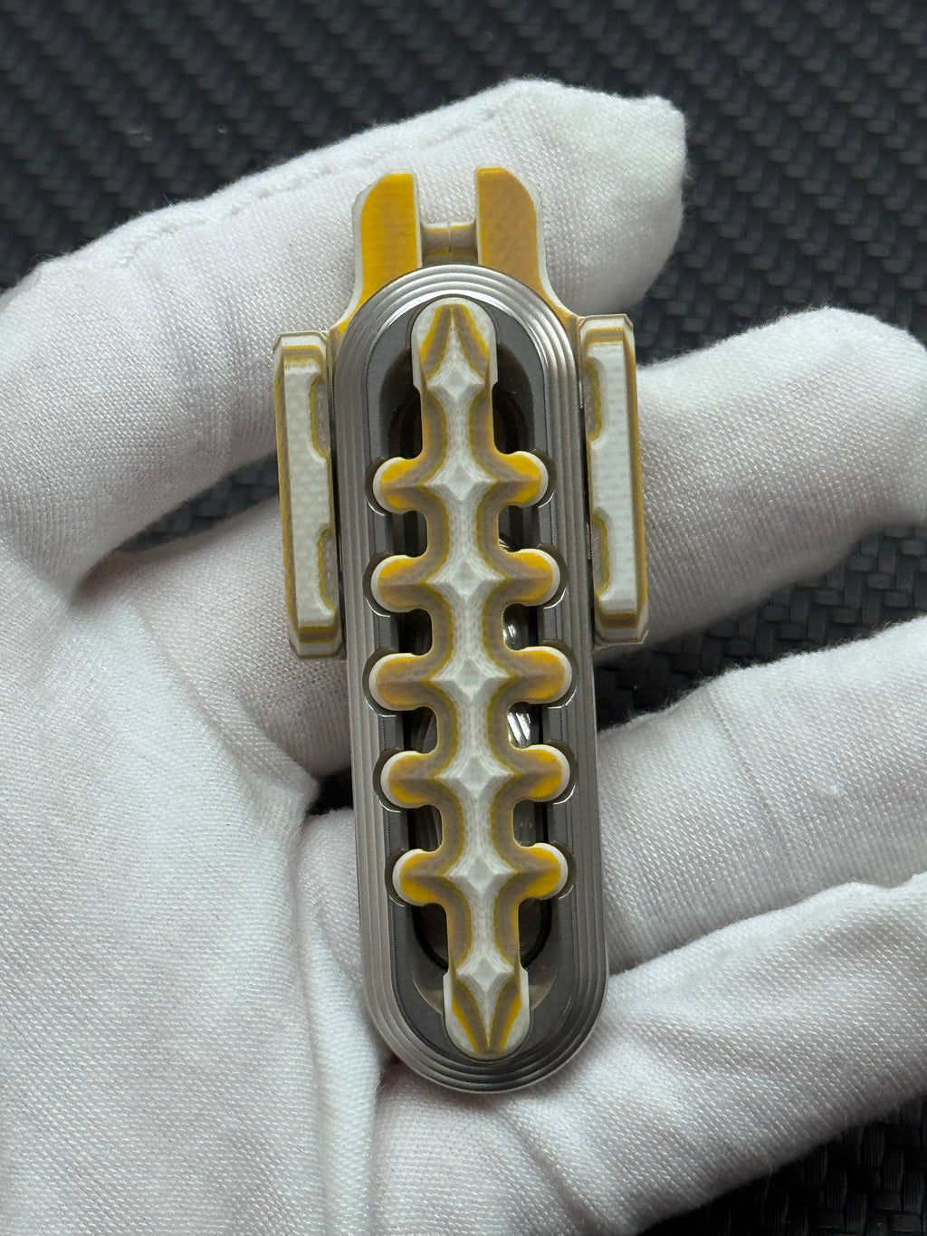 EXOSKELETON G10 Yellow Grey White Bone Core Stainless Steel