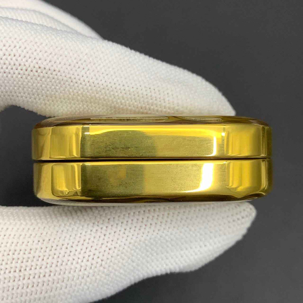 Ripple 2.0 Stainless Steel Gold Plated Resin-Sealed Engraved