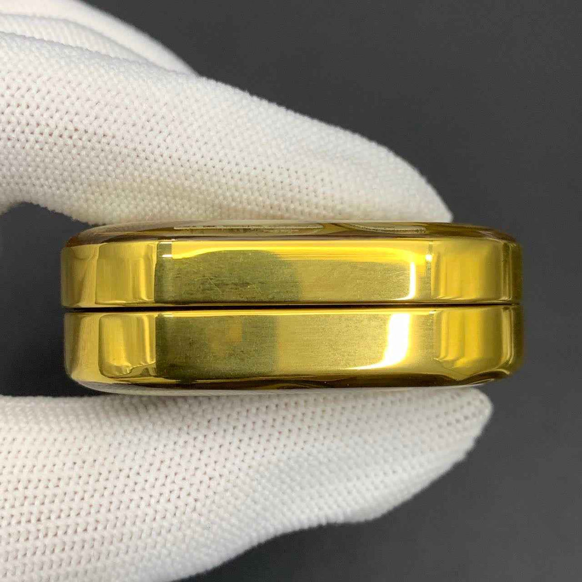 Ripple 2.0 Stainless Steel Gold Plated Resin-Sealed Engraved