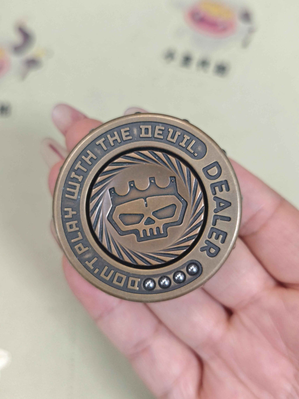 Dealer Button Brass