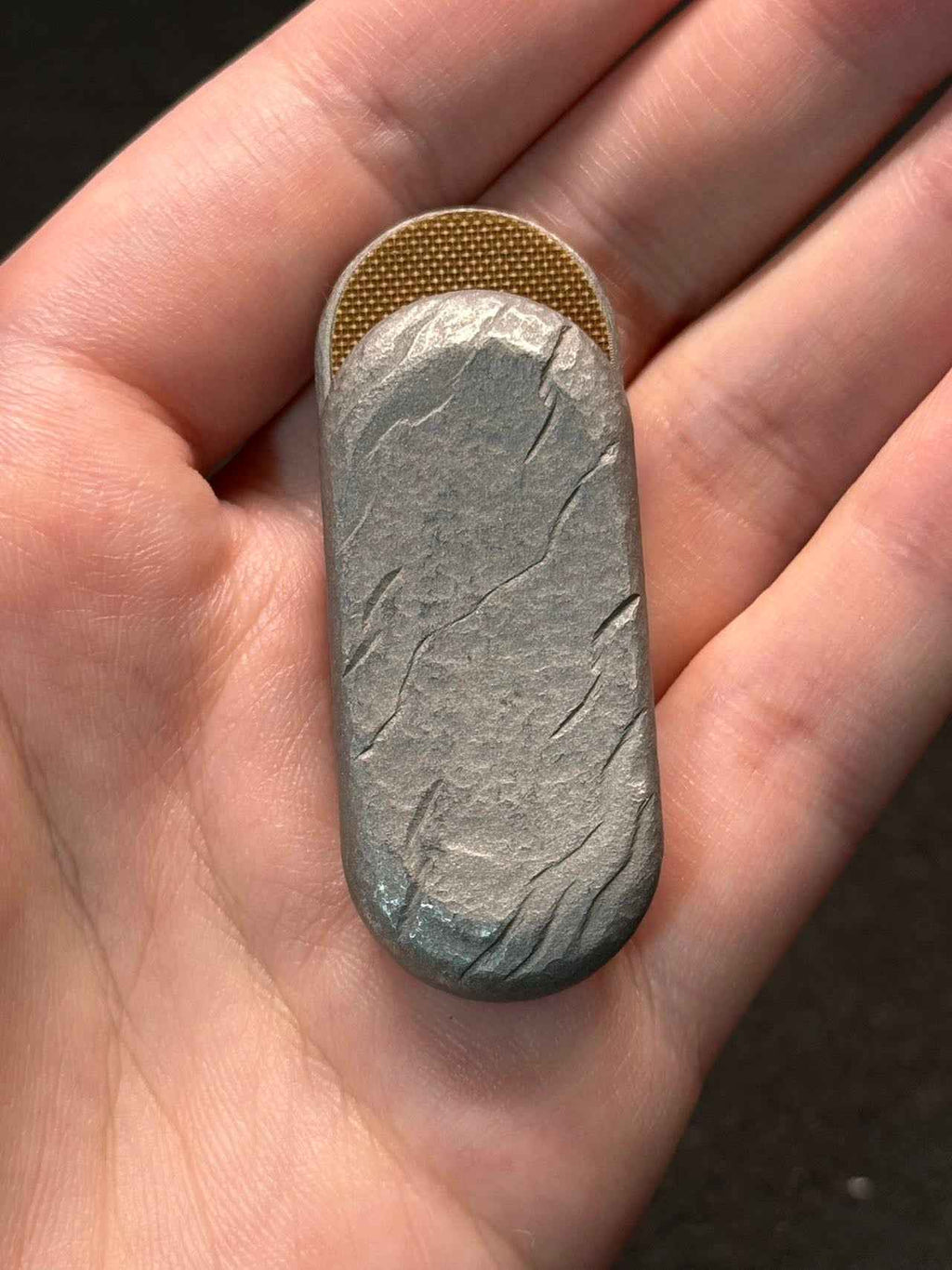 Top B Stainless Steel Stone Textured Engraved