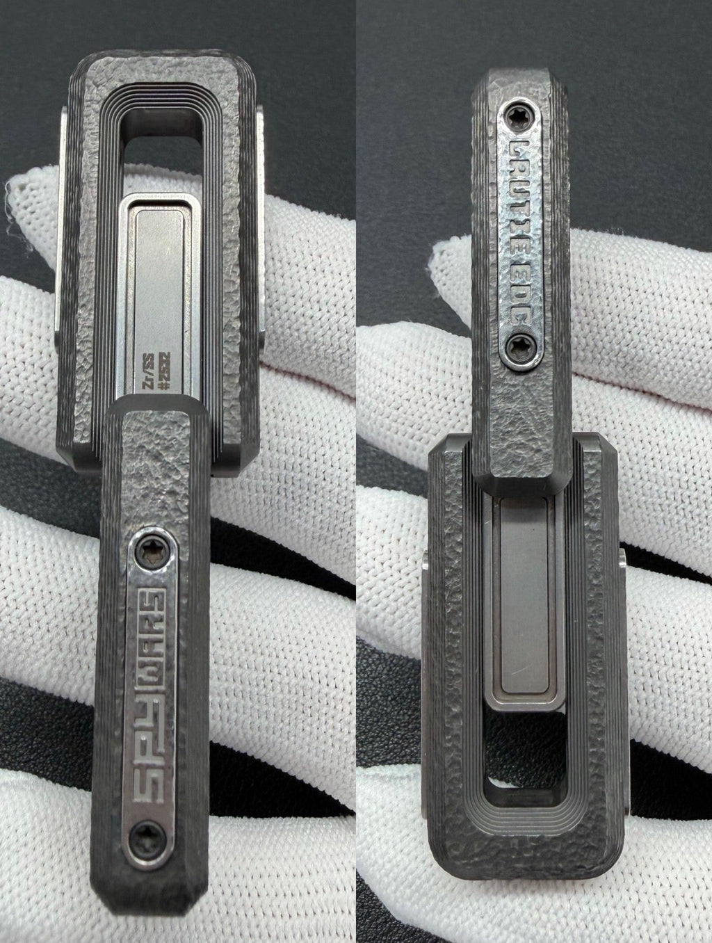 X Lock Zirconium Stone Textured Engraved