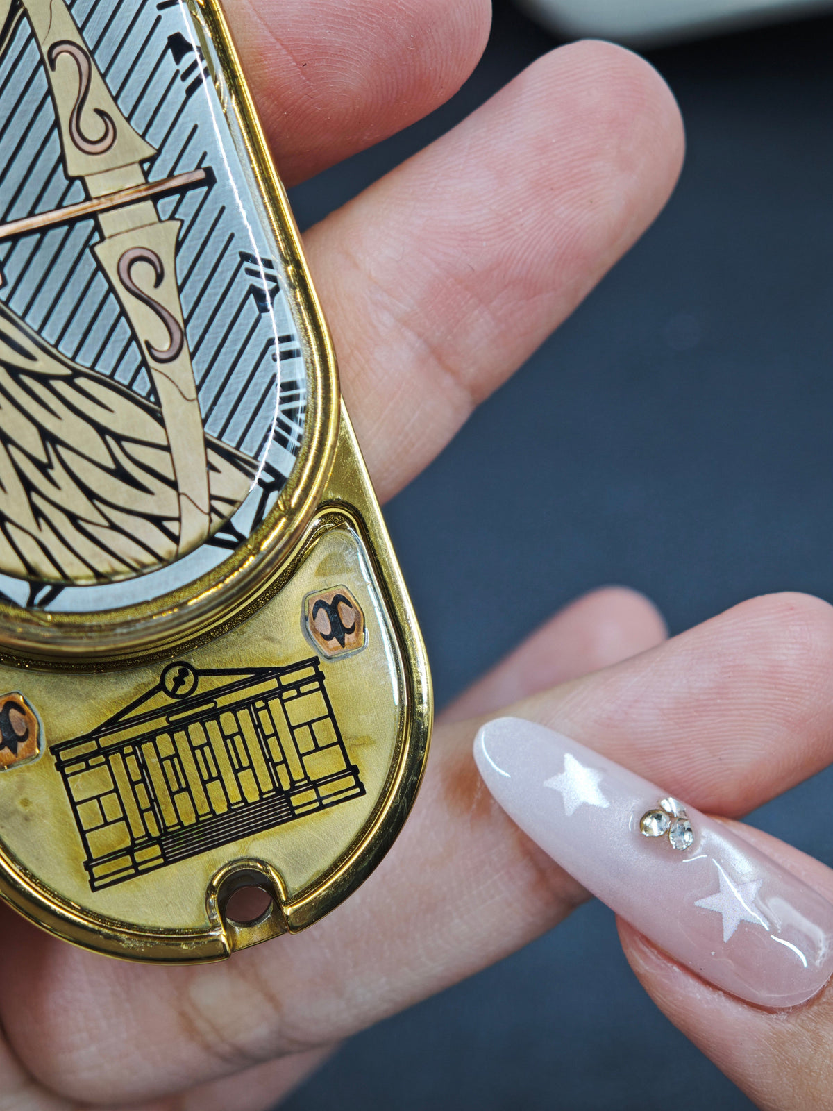 Dragon Rhythm Titanium Gold Plated Resin-Sealed