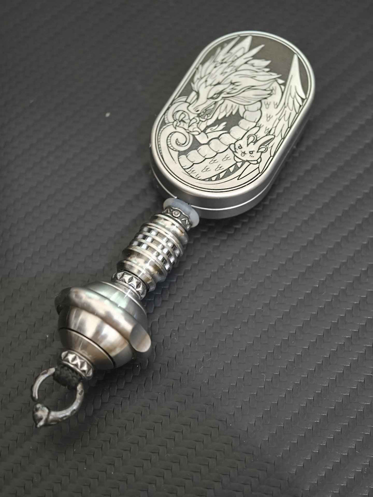 Groove + Knife Pendant Titanium Stainless Steel Limited Edition
