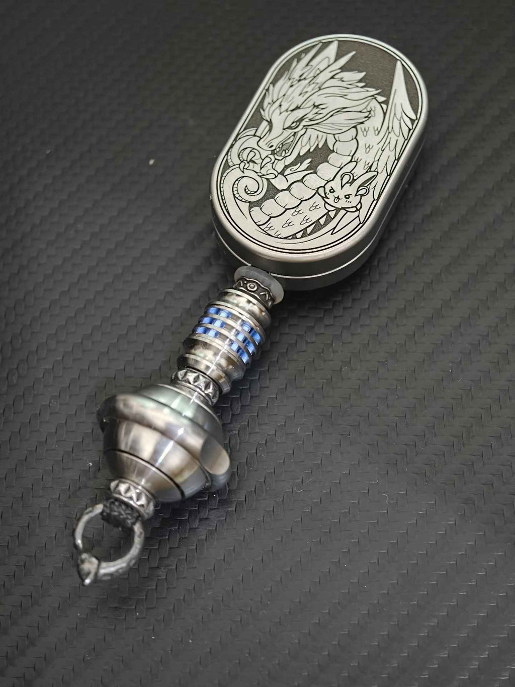 Groove + Knife Pendant Titanium Stainless Steel Limited Edition