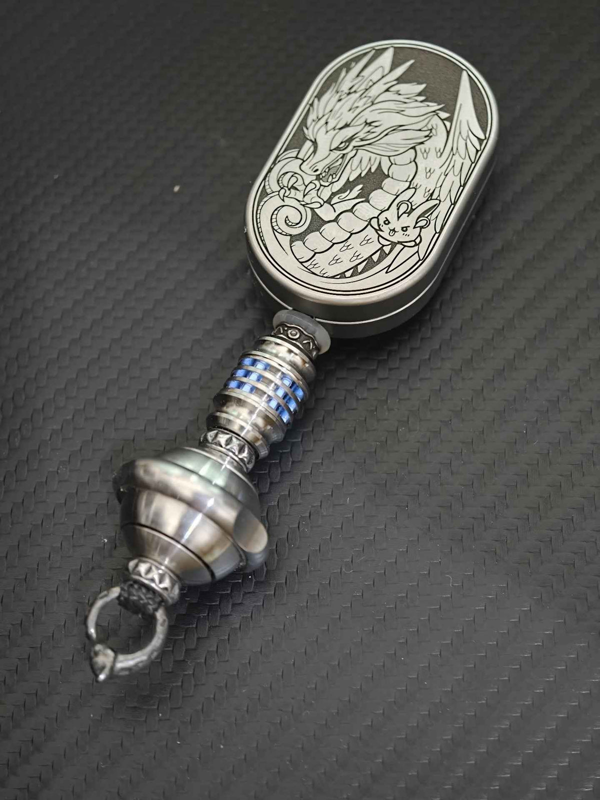 Groove + Knife Pendant Titanium Stainless Steel Limited Edition