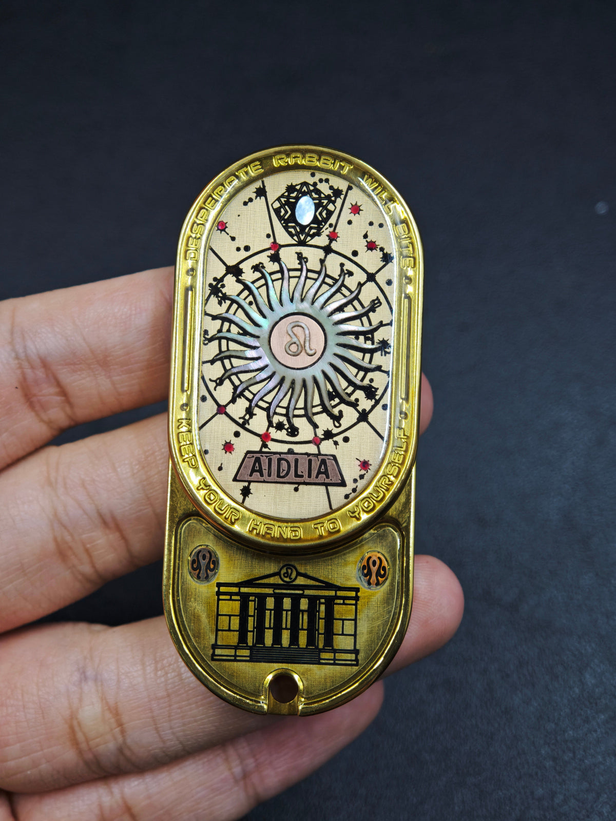 Groove Zirconium Gold Plated Resin-Sealed