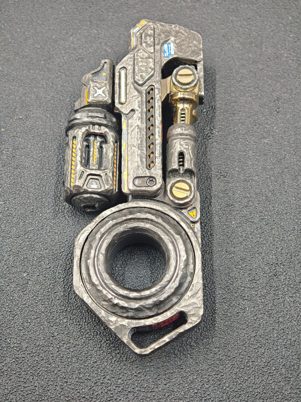 Time Knight 3.0 Titanium Stone Textured Engraved
