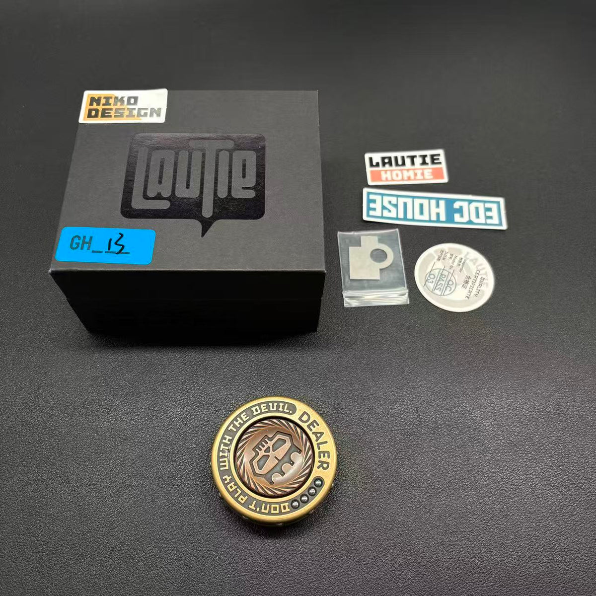 Dealer Button Brass