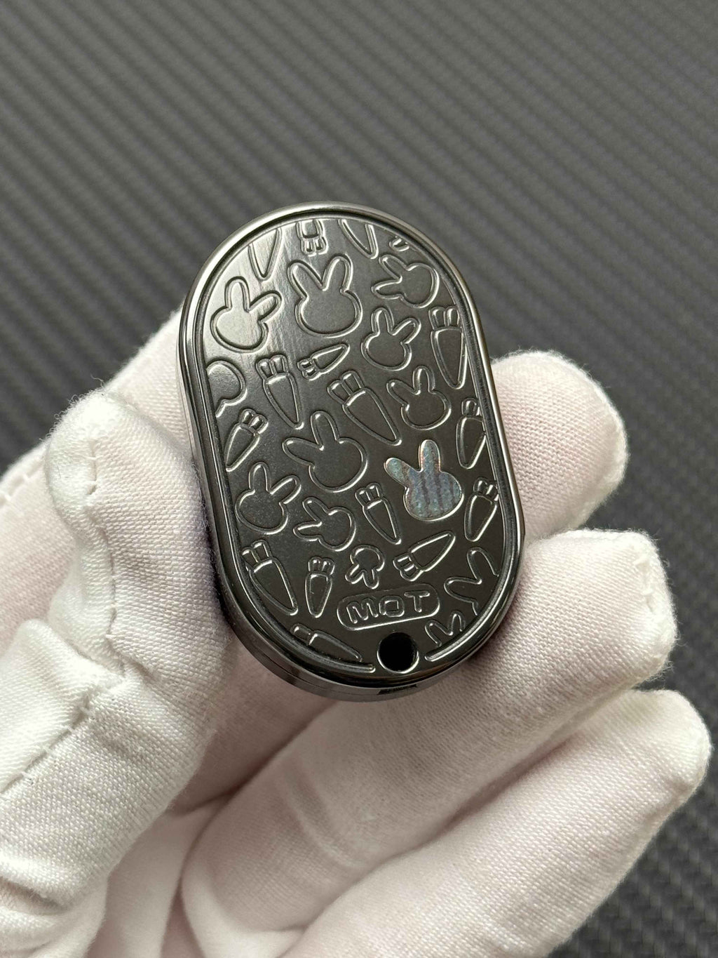 Grumpy Rabbit Rhythm Zirconium Engraved