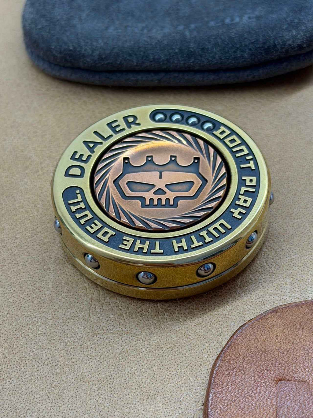 Dealer Button Brass