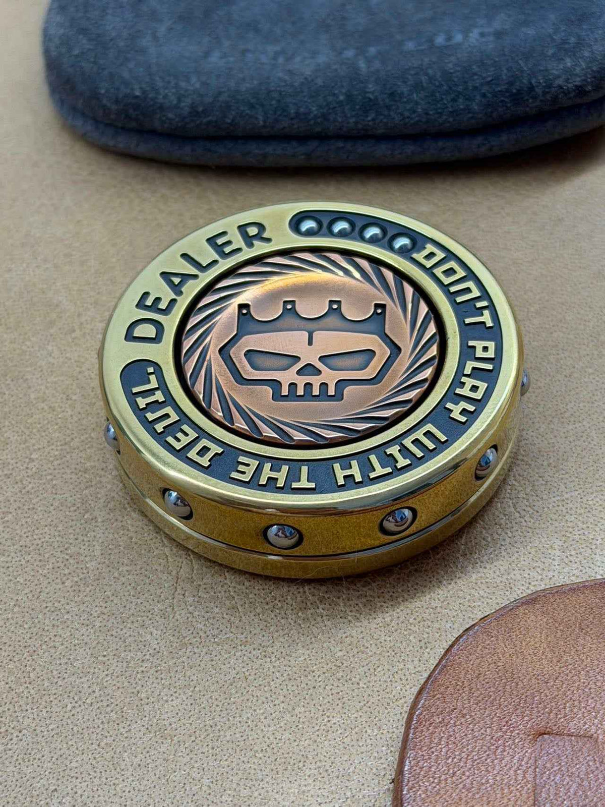Dealer Button Brass