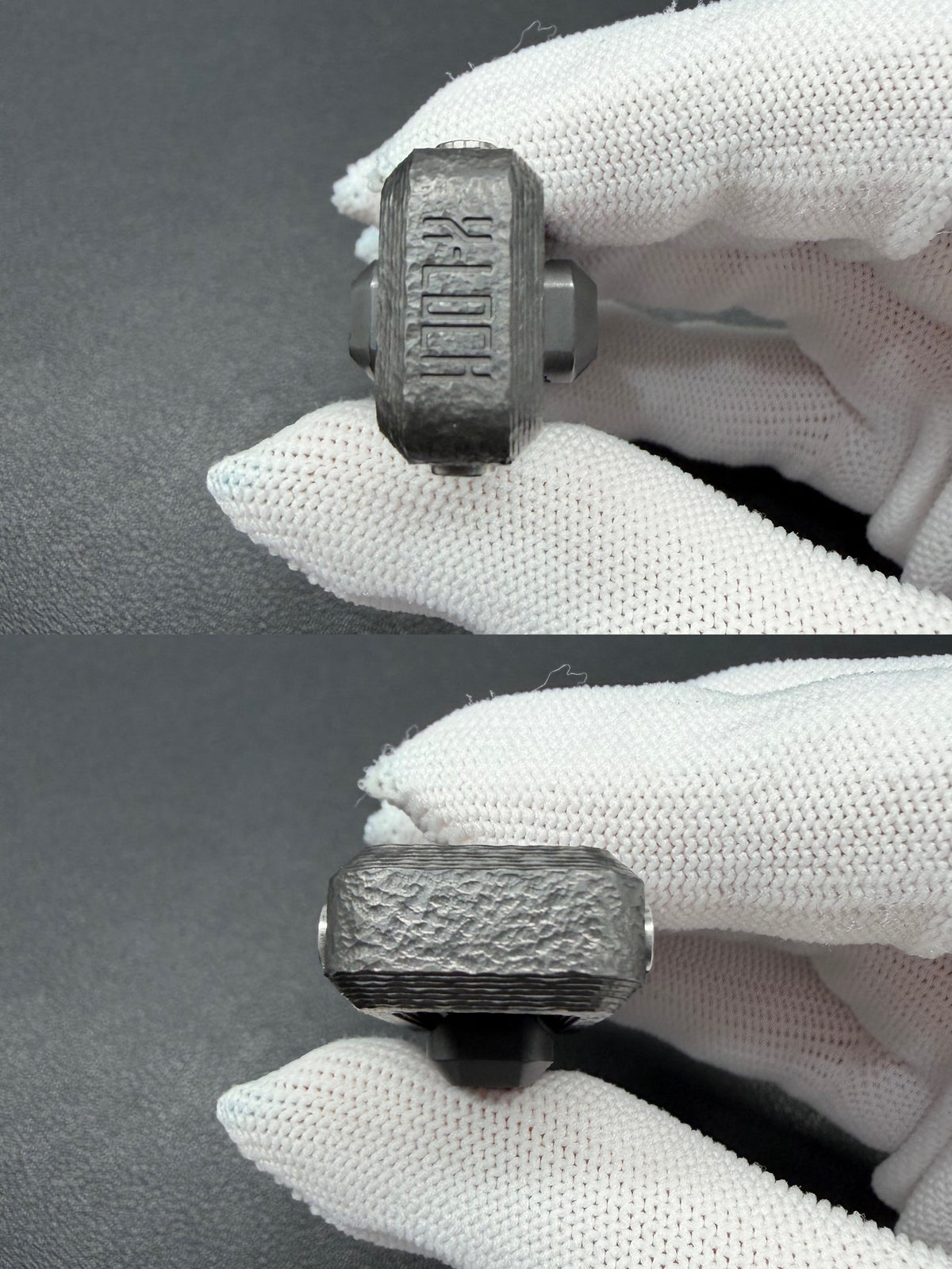 X Lock Zirconium Stone Textured Engraved