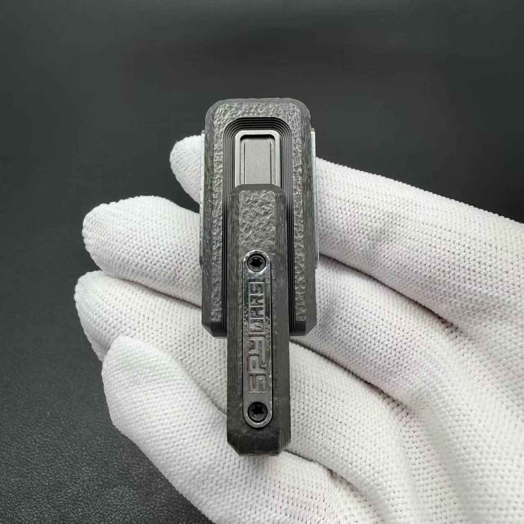 X Lock Zirconium Stone Textured Engraved