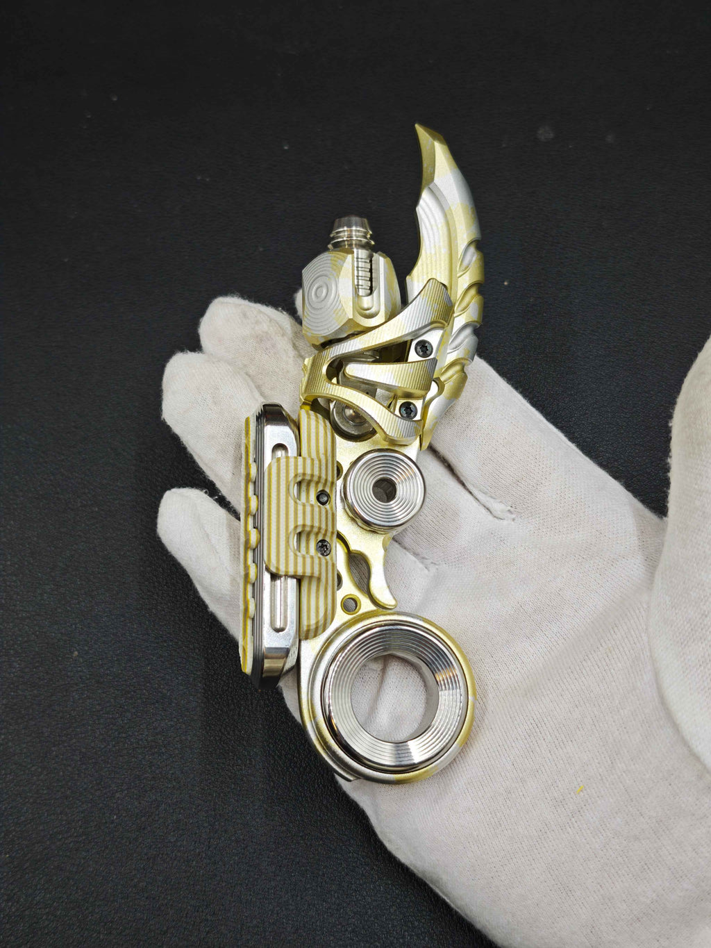 EXOSKELETON G10 Yellow Grey White Bone Core Stainless Steel
