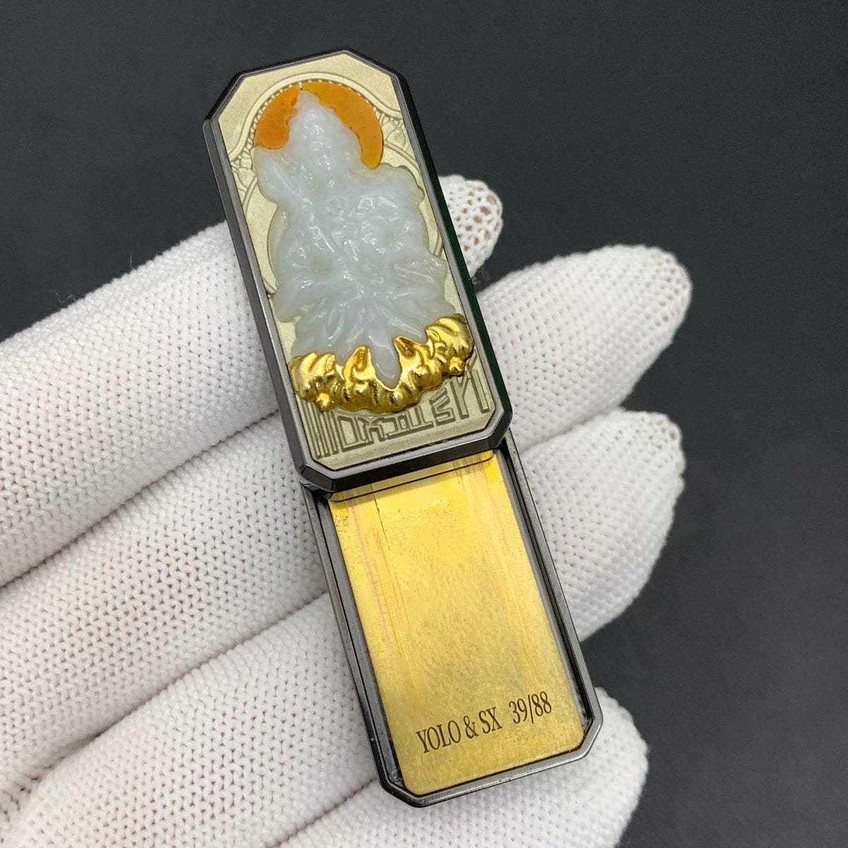 Guardian Buddha Zirconium Engraved