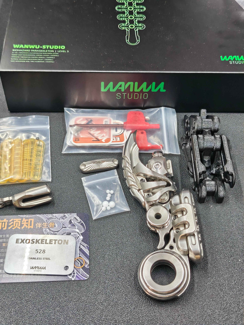 Exoskeleton Magnetic Mechanical Stainless Steel Blasted